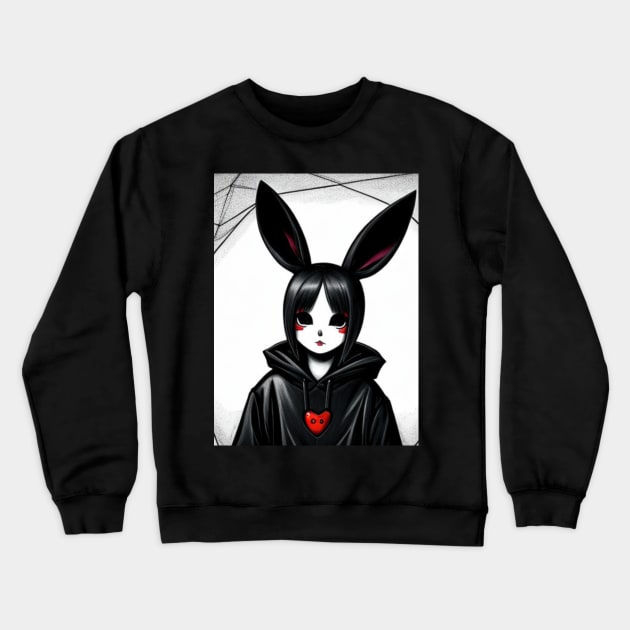 Bunny anime girl Crewneck Sweatshirt by Skandynavia Cora